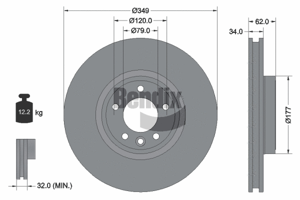 Brake Disc (BDS2176HC)