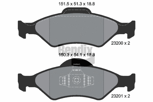 Brake Pad Set, disc brake (BPD1481)