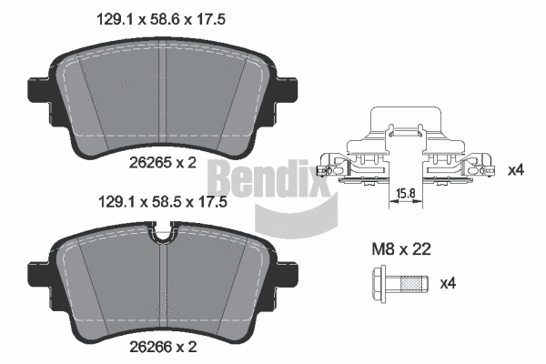Brake Pad Set, disc brake (BPD1646)