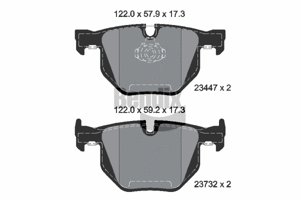 Brake Pad Set, disc brake (BPD1166)