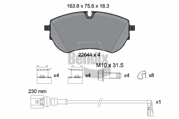 Brake Pad Set, disc brake (BPD2522)