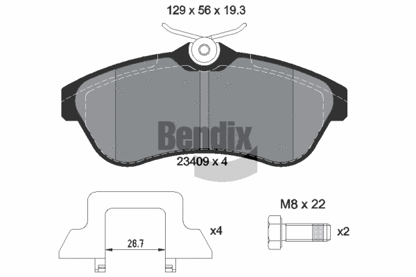 Brake Pad Set, disc brake (BPD1369)