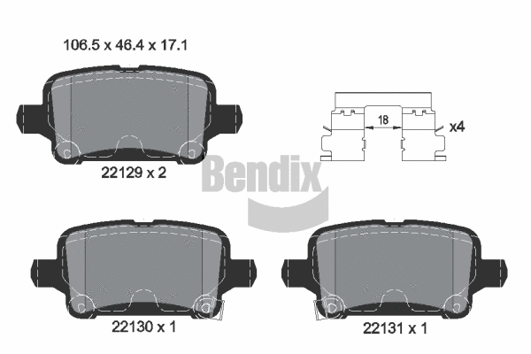 Brake Pad Set, disc brake (BPD1212)