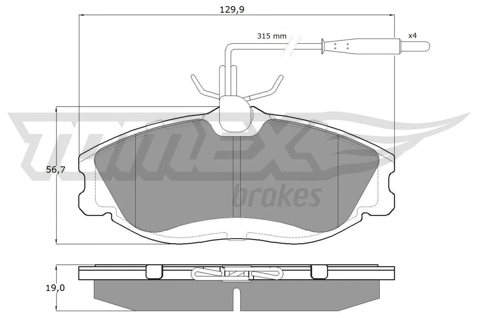 Brake Pad Set, disc brake (TX 11-62)