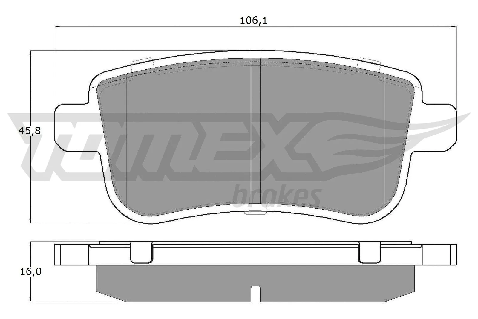 Brake Pad Set, disc brake (TX 16-38)