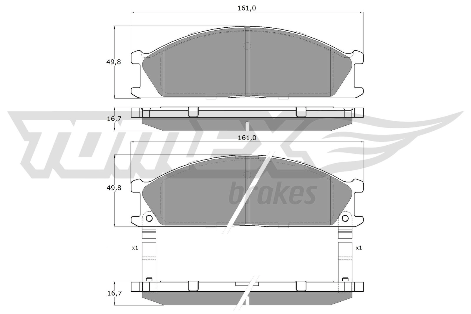 Brake Pad Set, disc brake (TX 13-40)