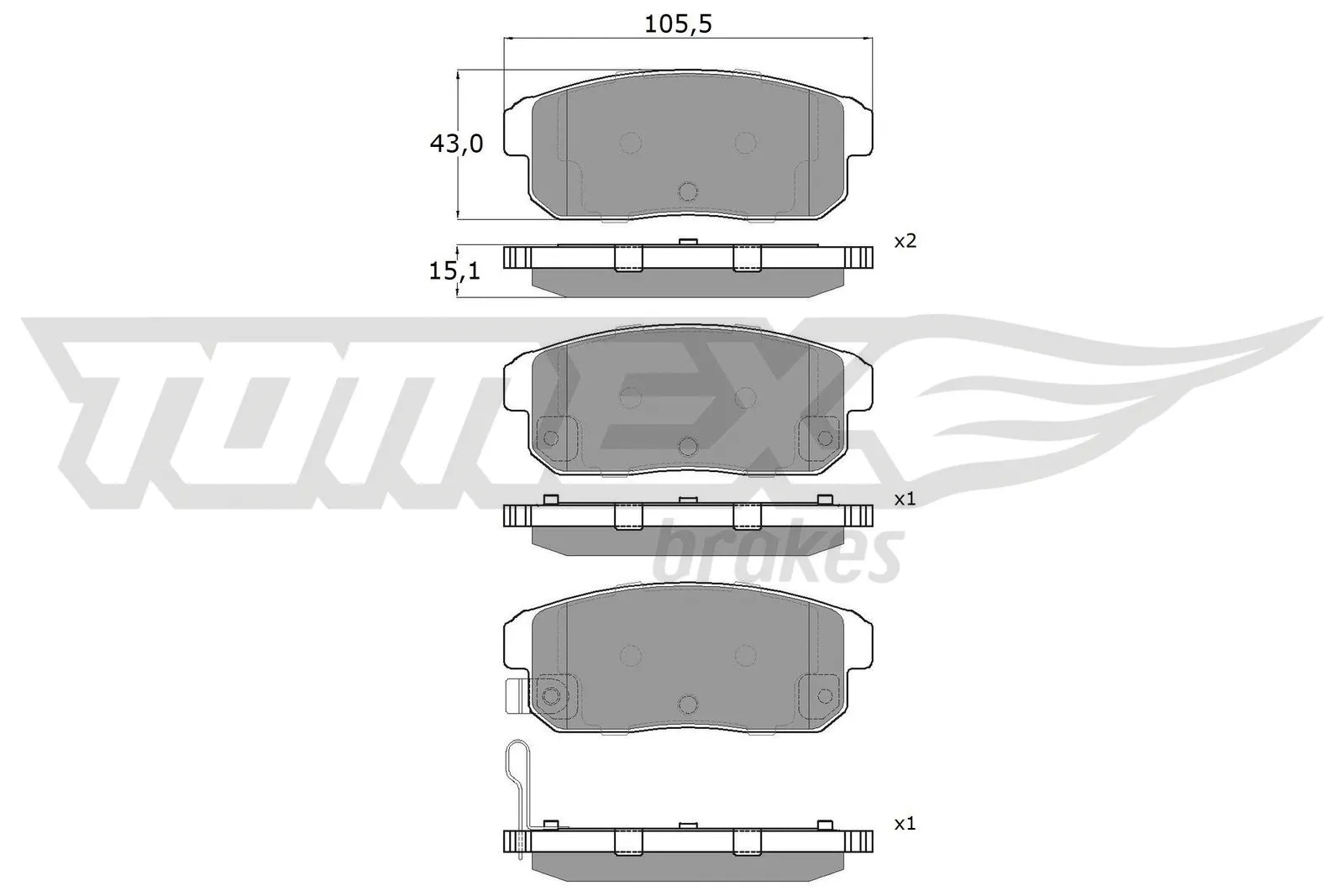 Brake Pad Set, disc brake (TX 17-97)