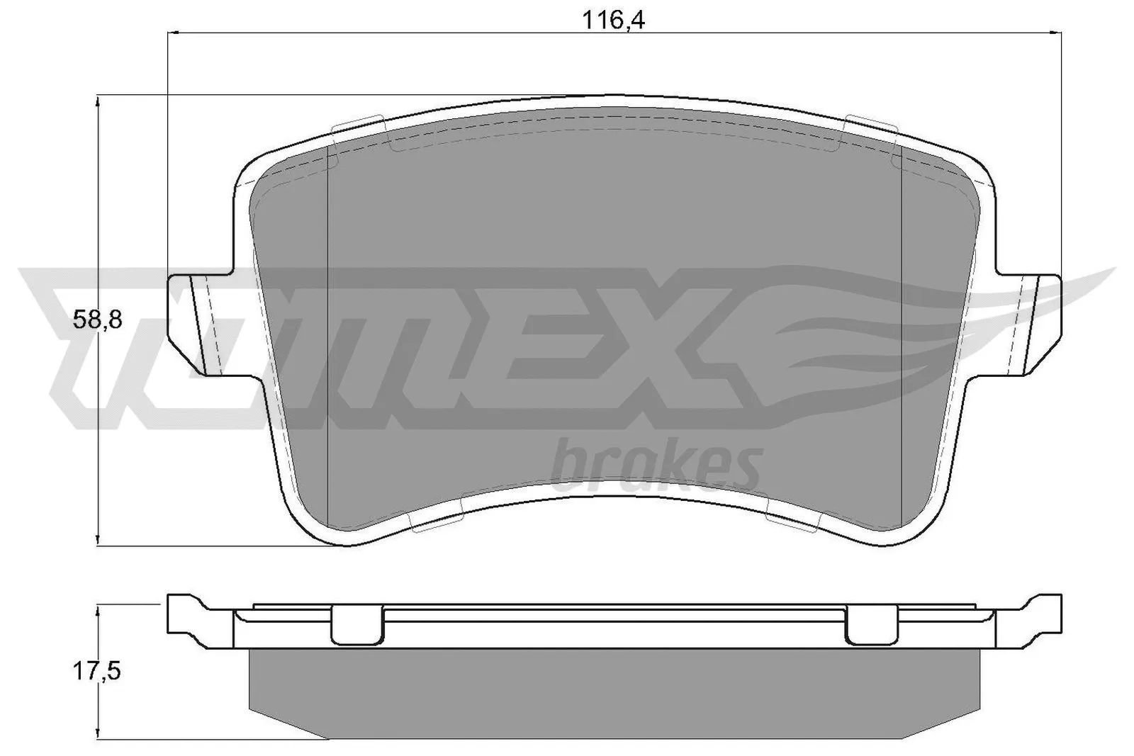 Brake Pad Set, disc brake (TX 15-81)