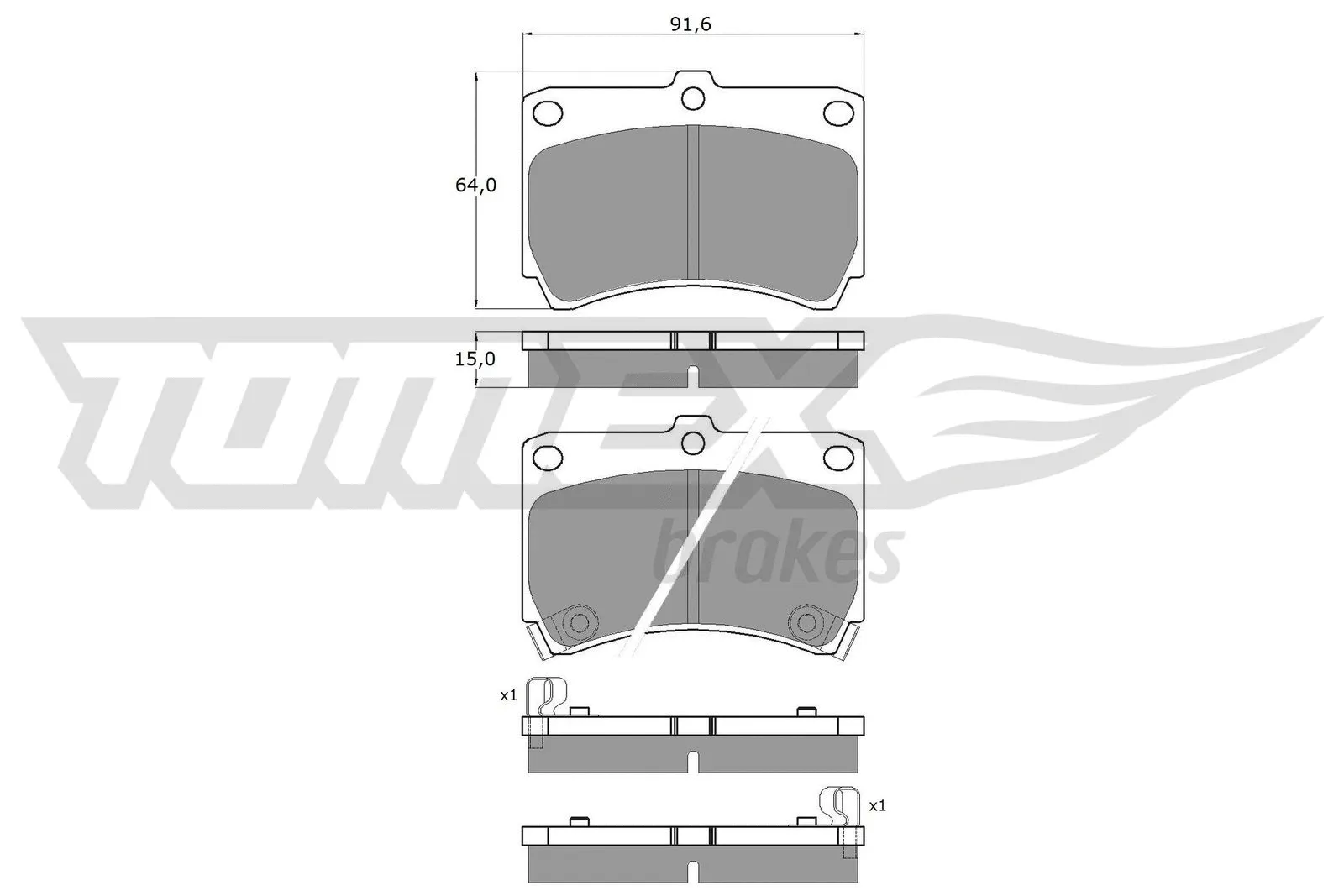 Brake Pad Set, disc brake (TX 10-91)