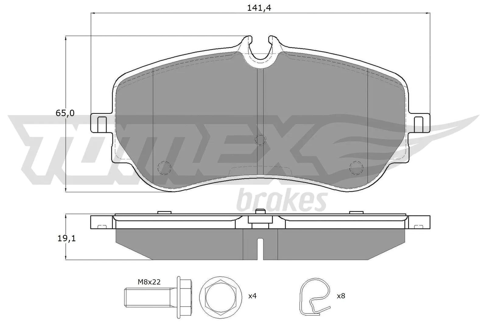 Brake Pad Set, disc brake (TX 19-14)