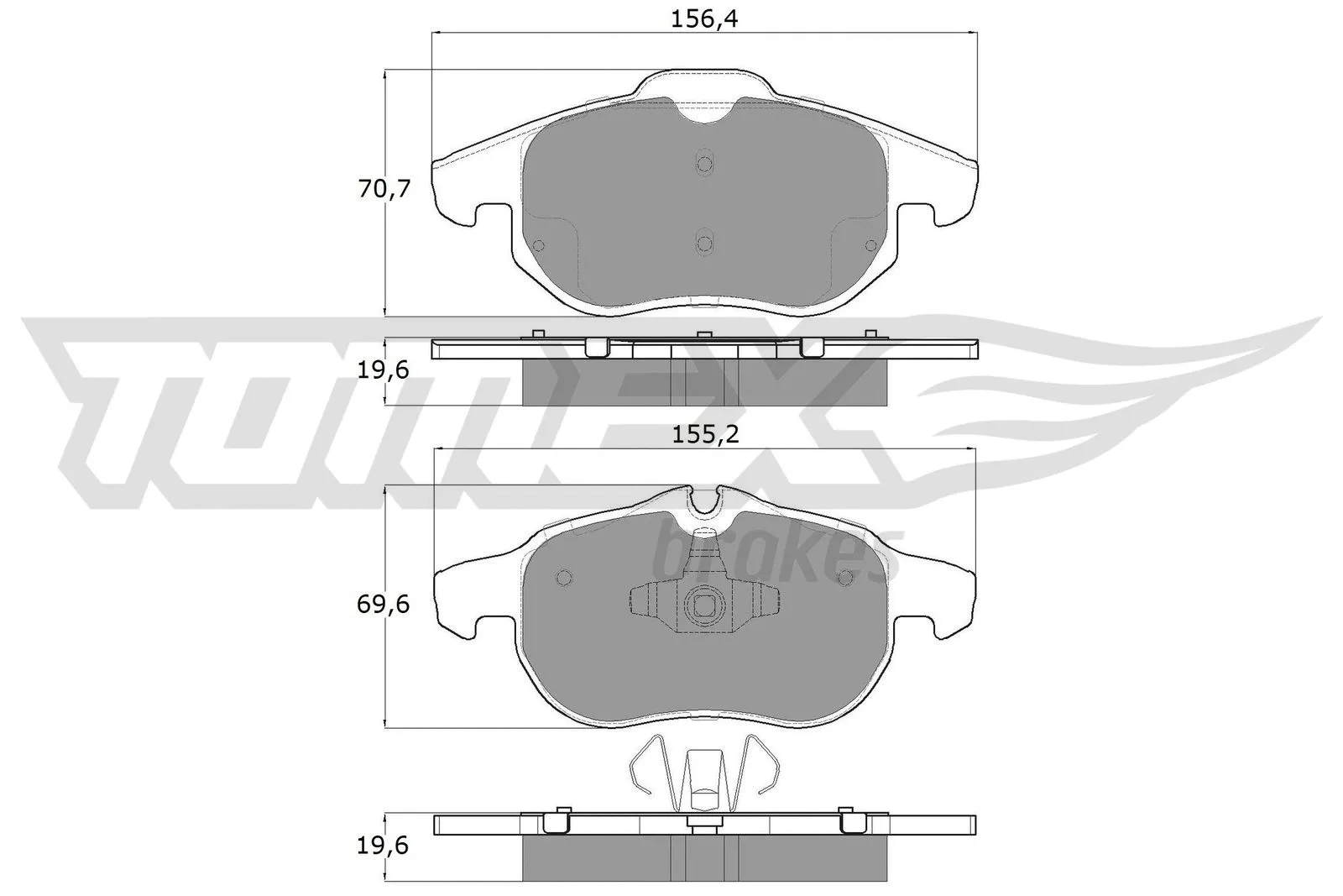 Brake Pad Set, disc brake (TX 13-04)