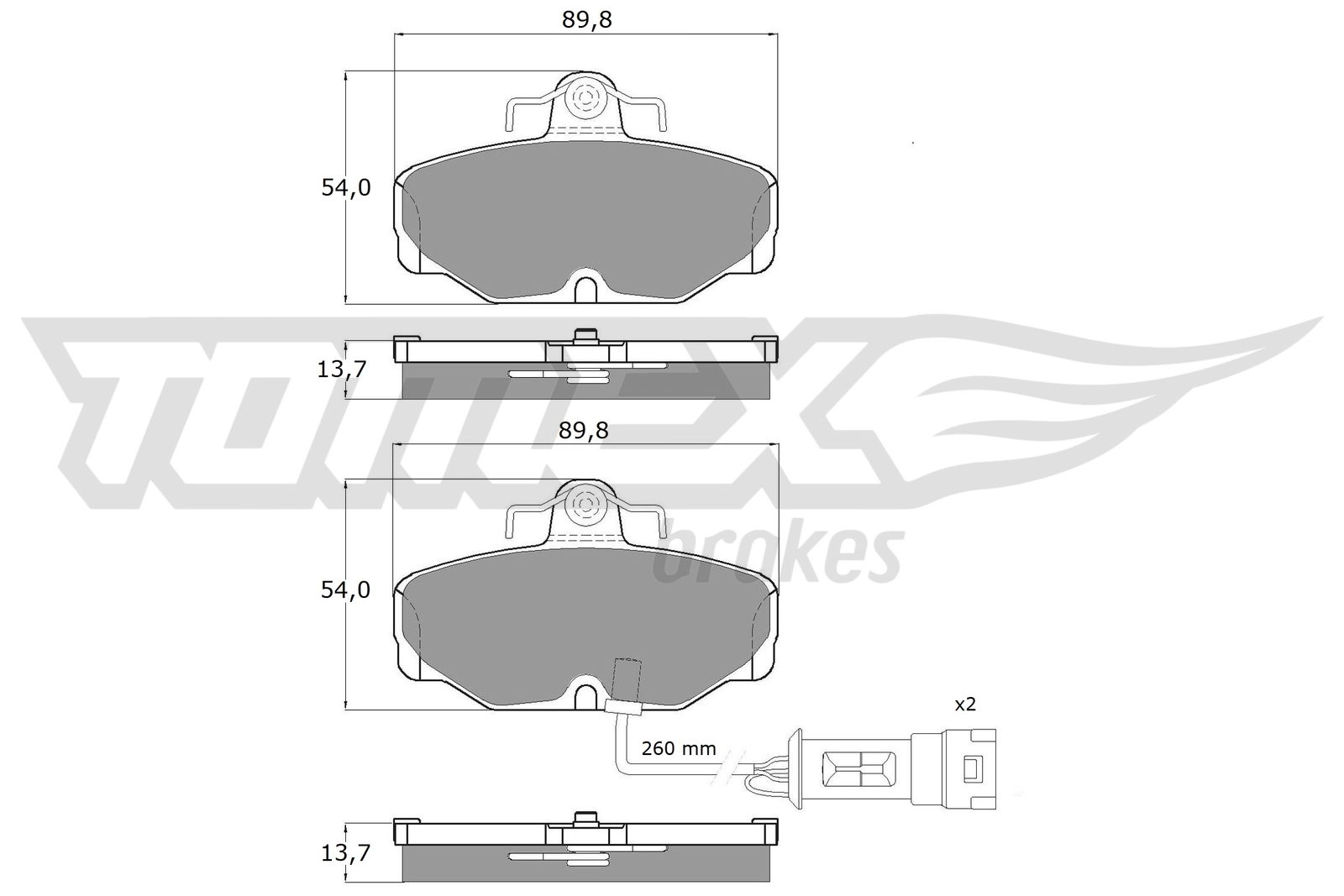 Brake Pad Set, disc brake (TX 10-671)