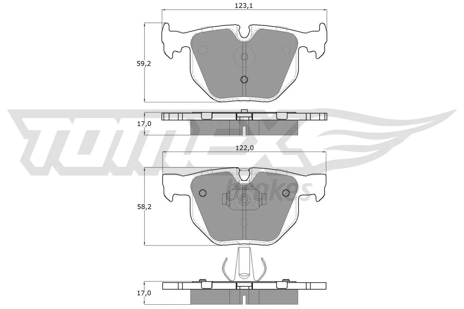 Brake Pad Set, disc brake (TX 13-26)