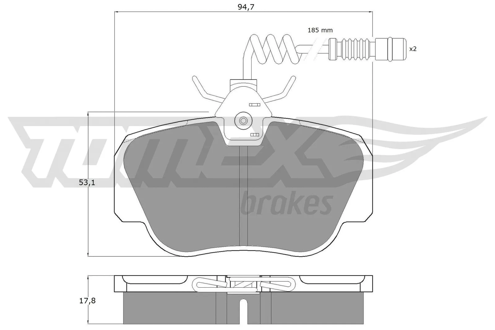 Brake Pad Set, disc brake (TX 10-381)
