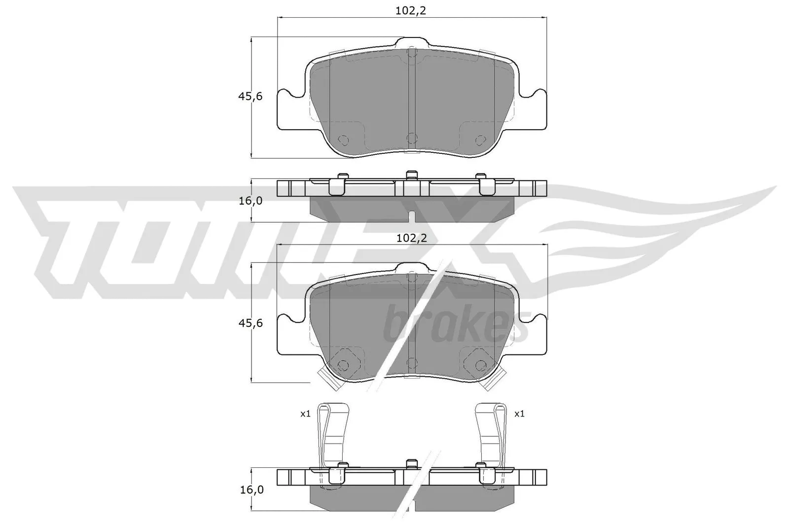 Brake Pad Set, disc brake (TX 16-29)