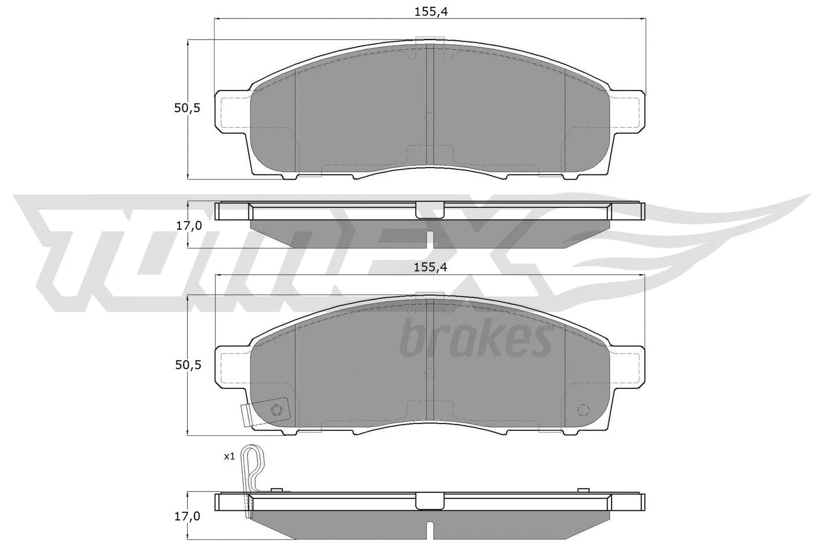 Brake Pad Set, disc brake (TX 19-37)