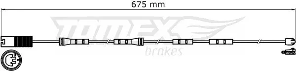 Warning Contact, brake pad wear (TX 31-36)