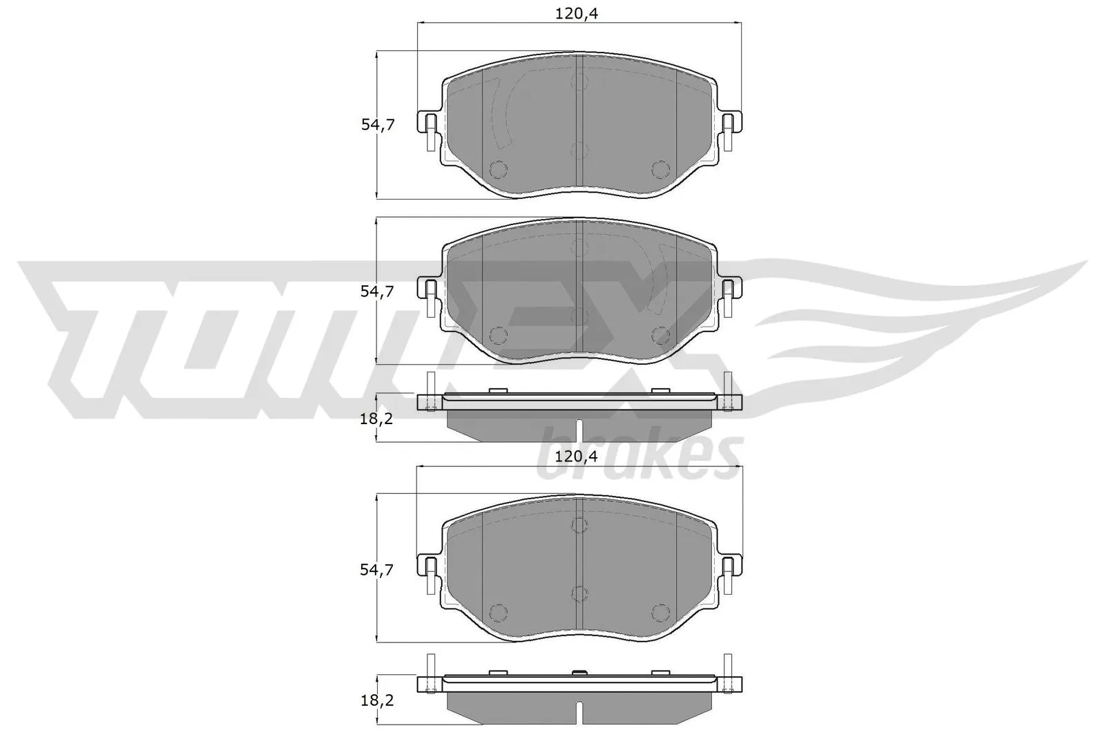 Brake Pad Set, disc brake (TX 19-76)