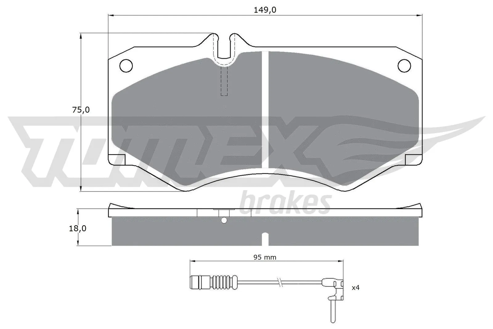 Brake Pad Set, disc brake (TX 10-202)