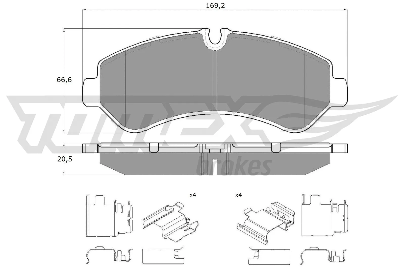 Brake Pad Set, disc brake (TX 19-52)