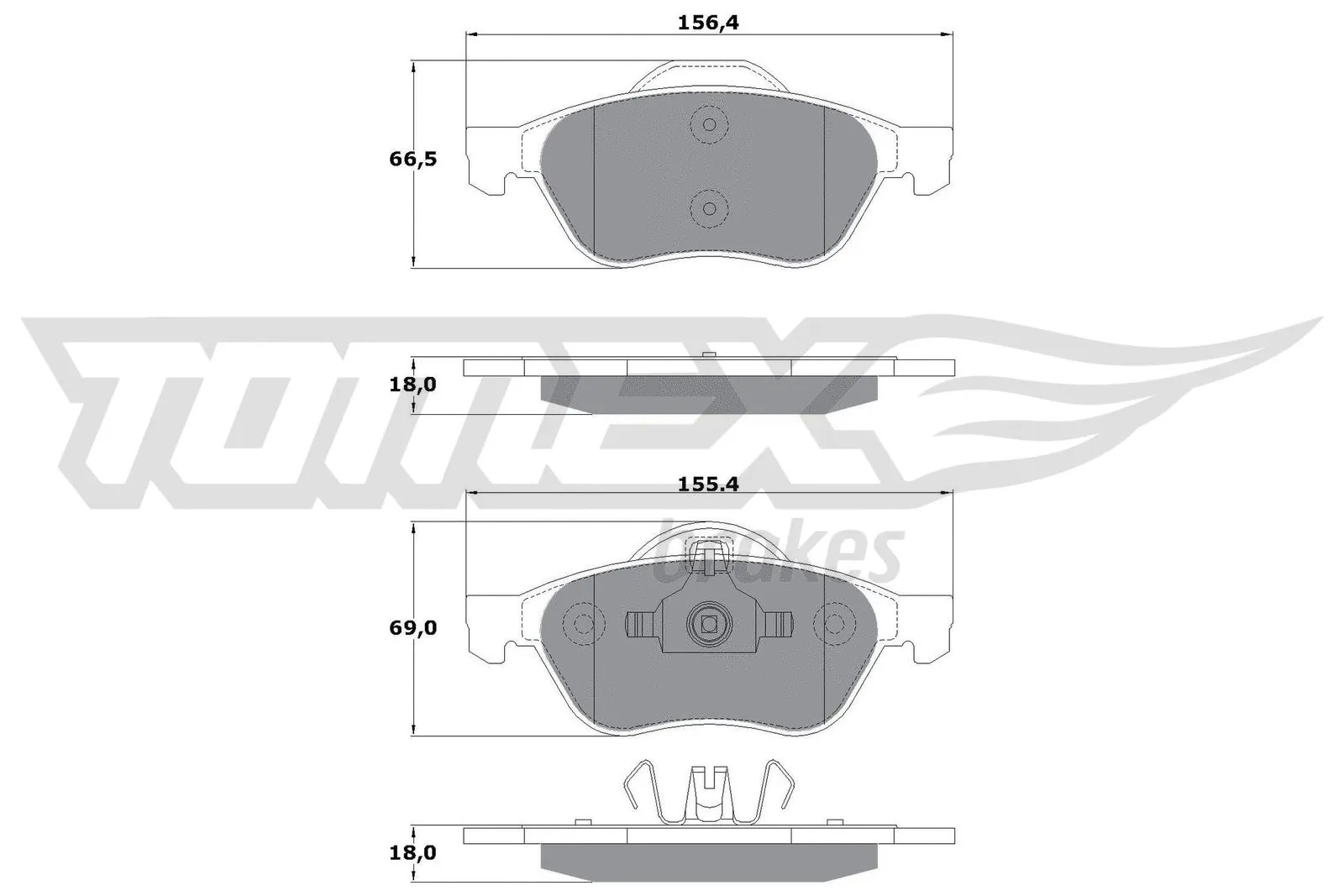 Brake Pad Set, disc brake (TX 14-71)