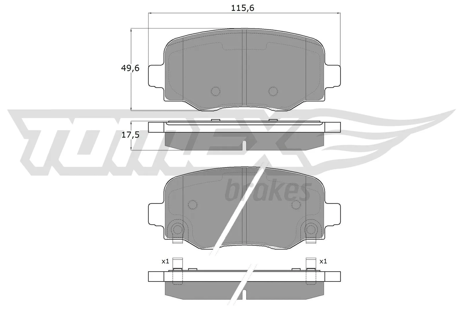 Brake Pad Set, disc brake (TX 18-19)