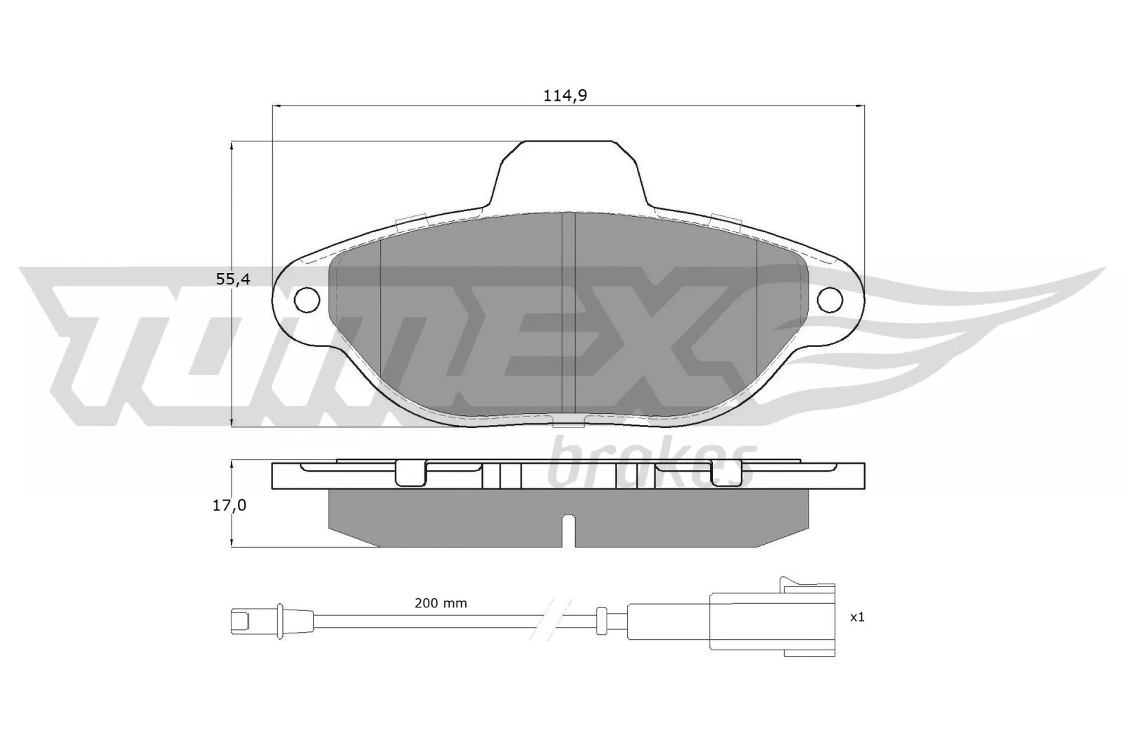 Brake Pad Set, disc brake (TX 15-96)