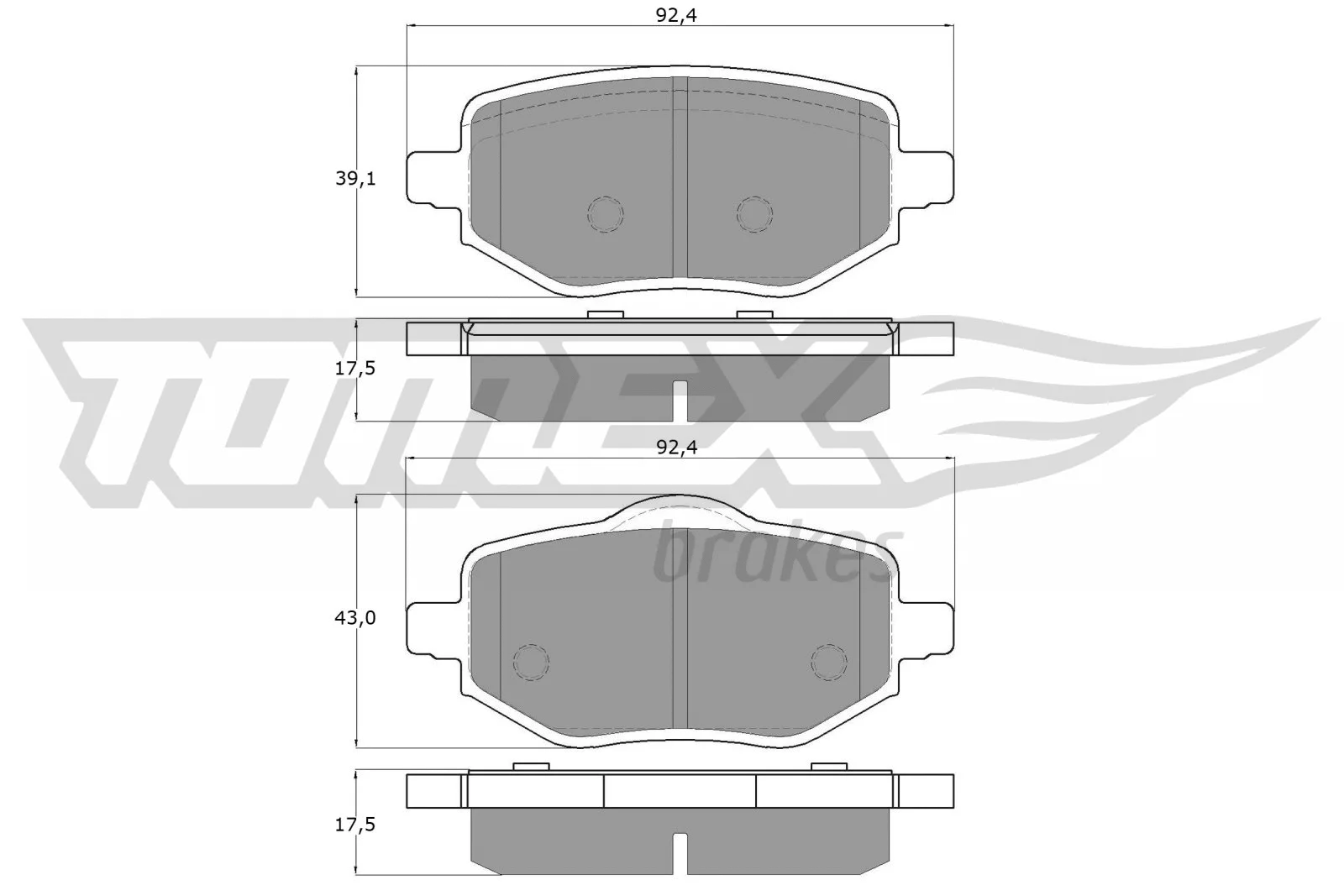 Brake Pad Set, disc brake (TX 60-02)