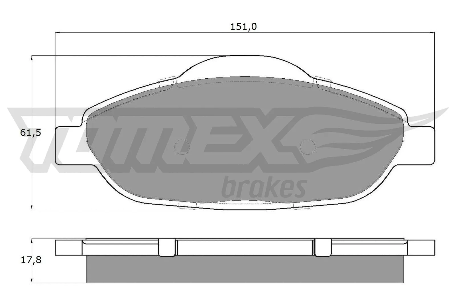 Brake Pad Set, disc brake (TX 14-66)