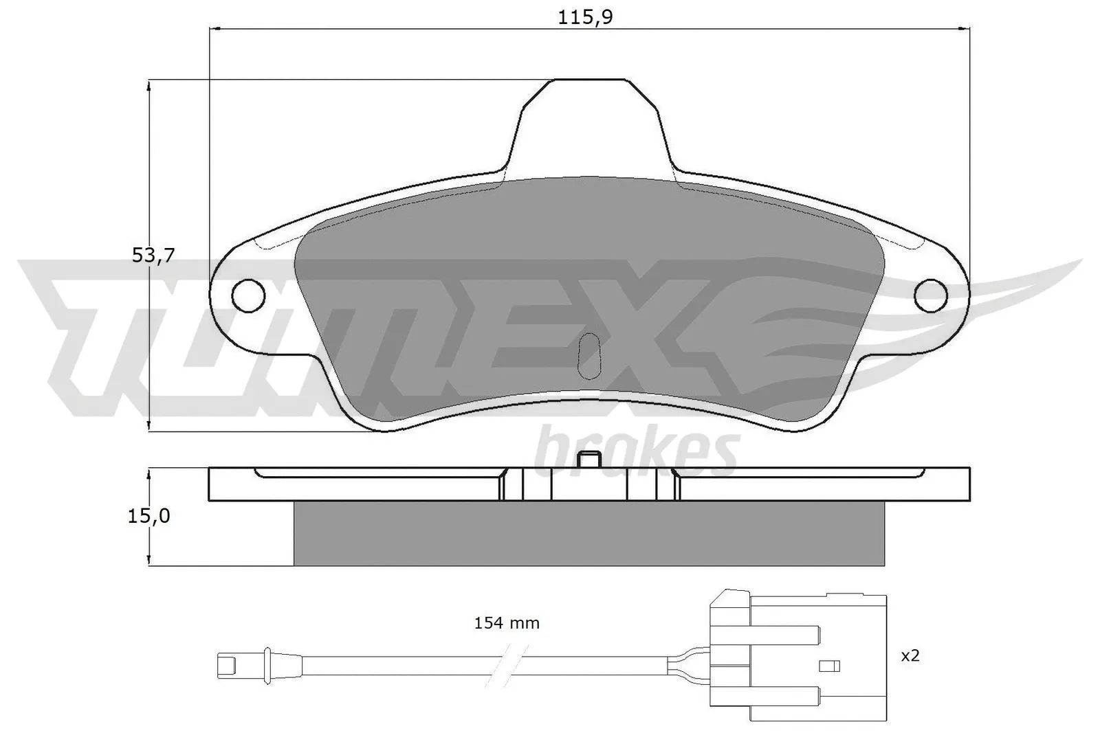 Brake Pad Set, disc brake (TX 11-201)