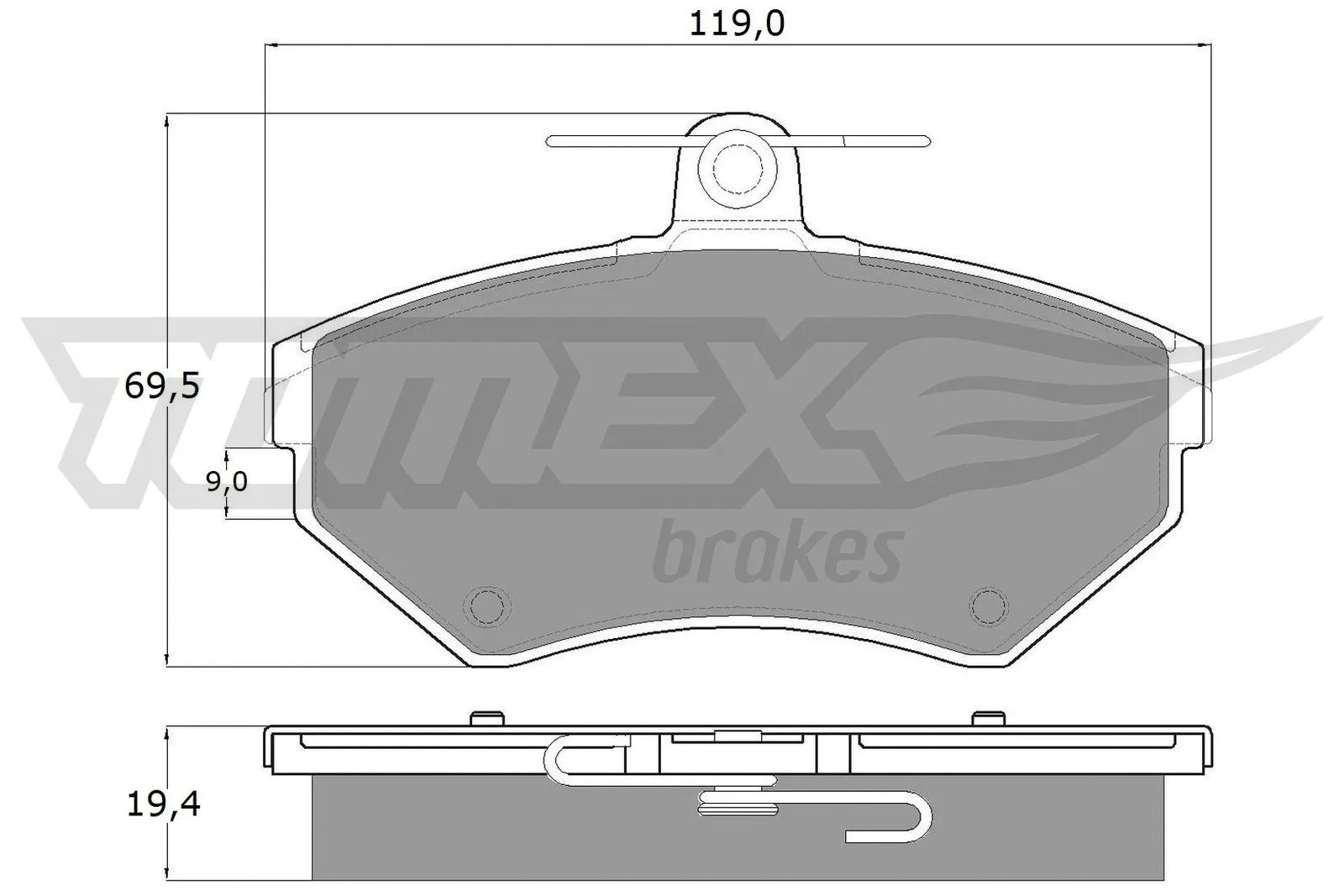 Brake Pad Set, disc brake (TX 13-12)