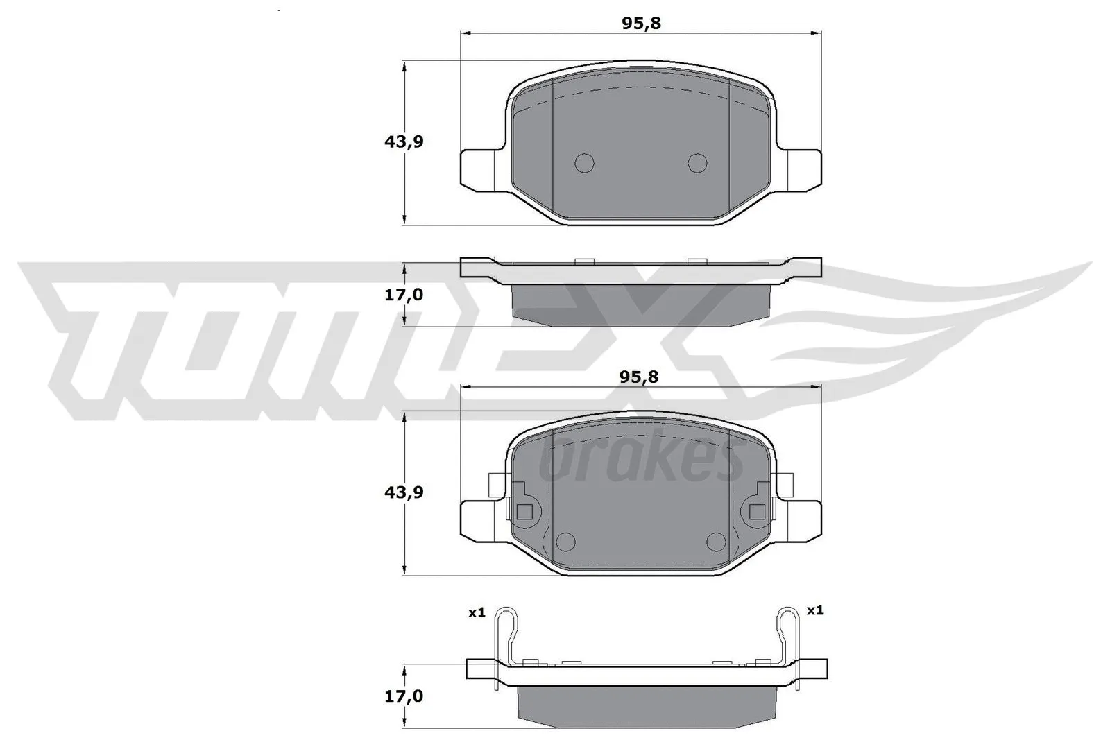 Brake Pad Set, disc brake (TX 17-18)