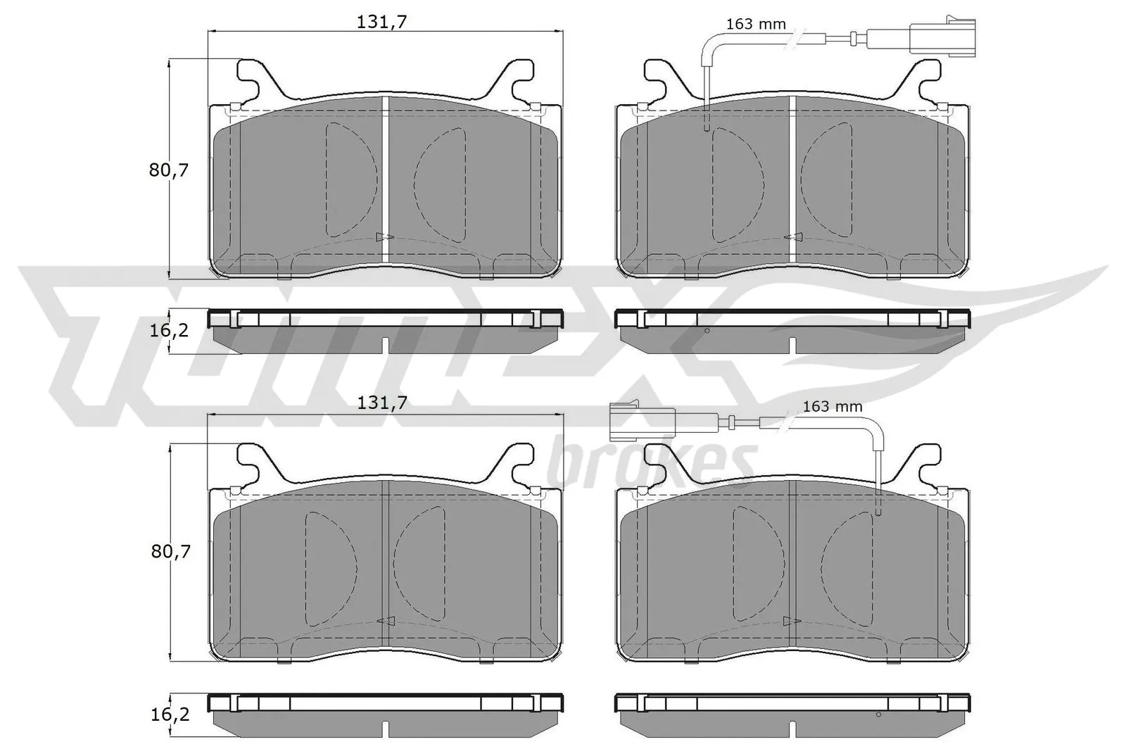 Brake Pad Set, disc brake (TX 19-42)