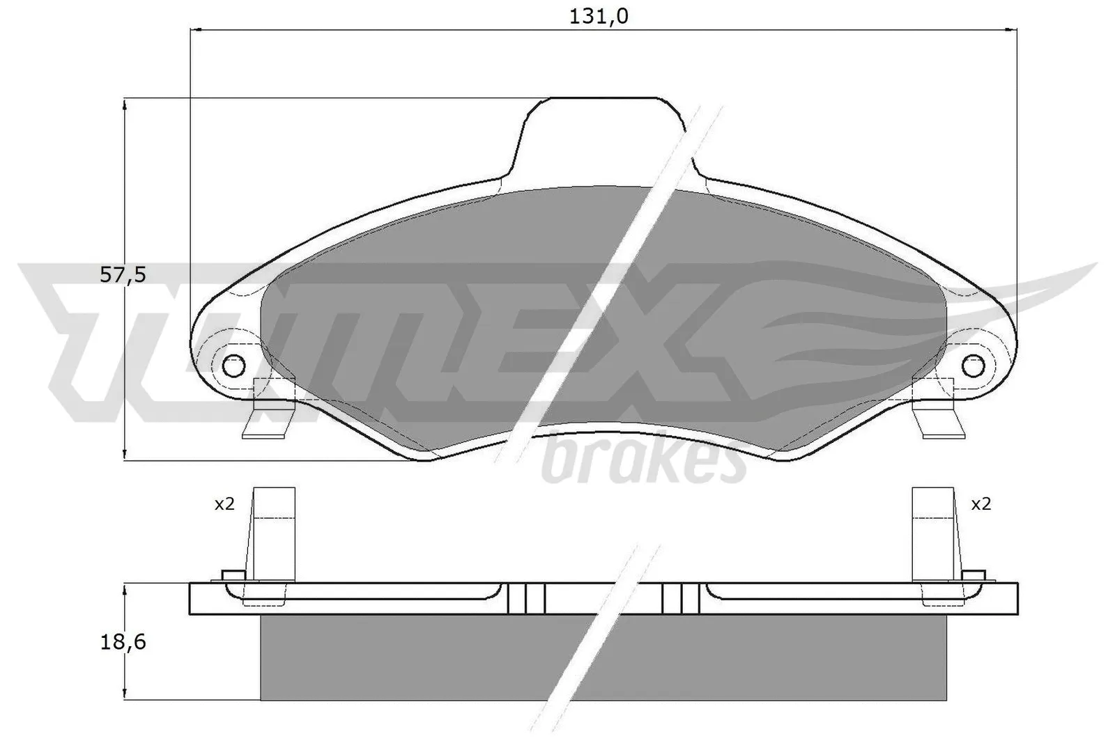 Brake Pad Set, disc brake (TX 10-821)