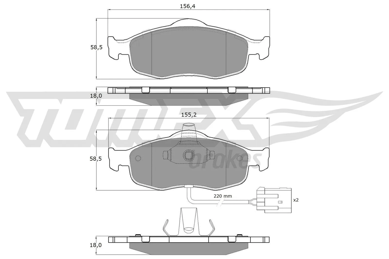 Brake Pad Set, disc brake (TX 11-191)