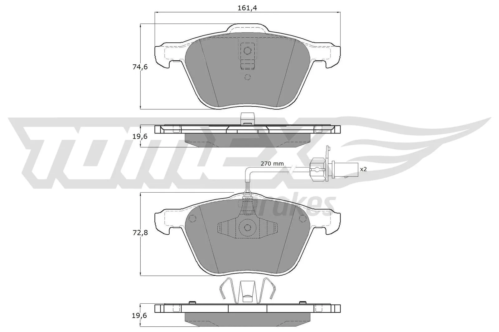 Brake Pad Set, disc brake (TX 12-56)
