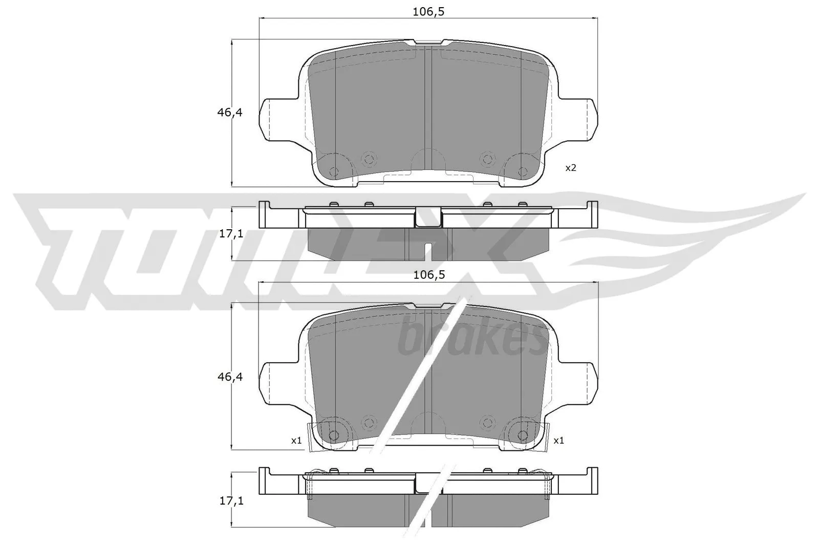 Brake Pad Set, disc brake (TX 17-88)