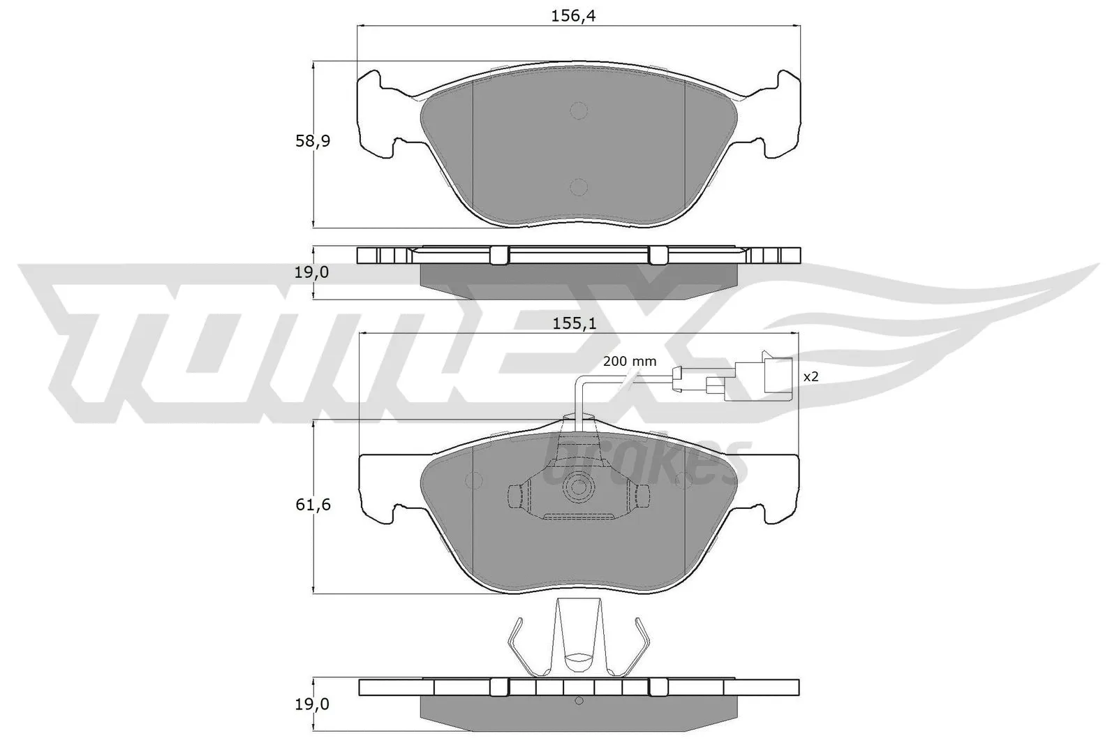 Brake Pad Set, disc brake (TX 11-84)