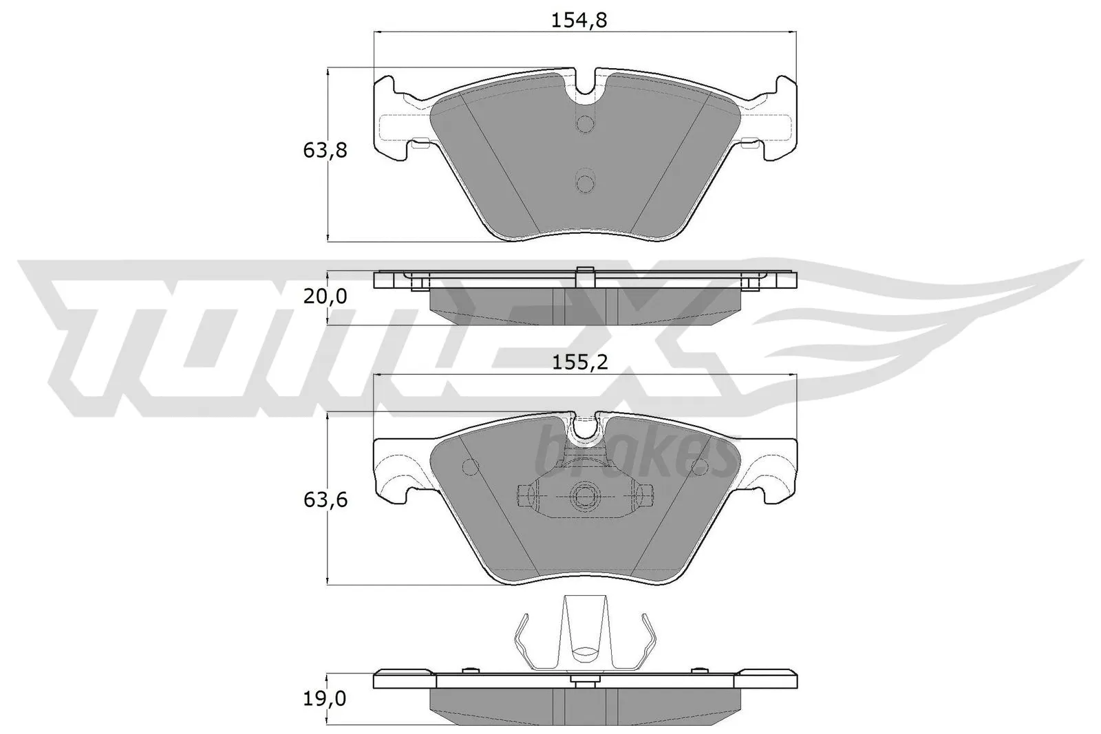 Brake Pad Set, disc brake (TX 17-33)