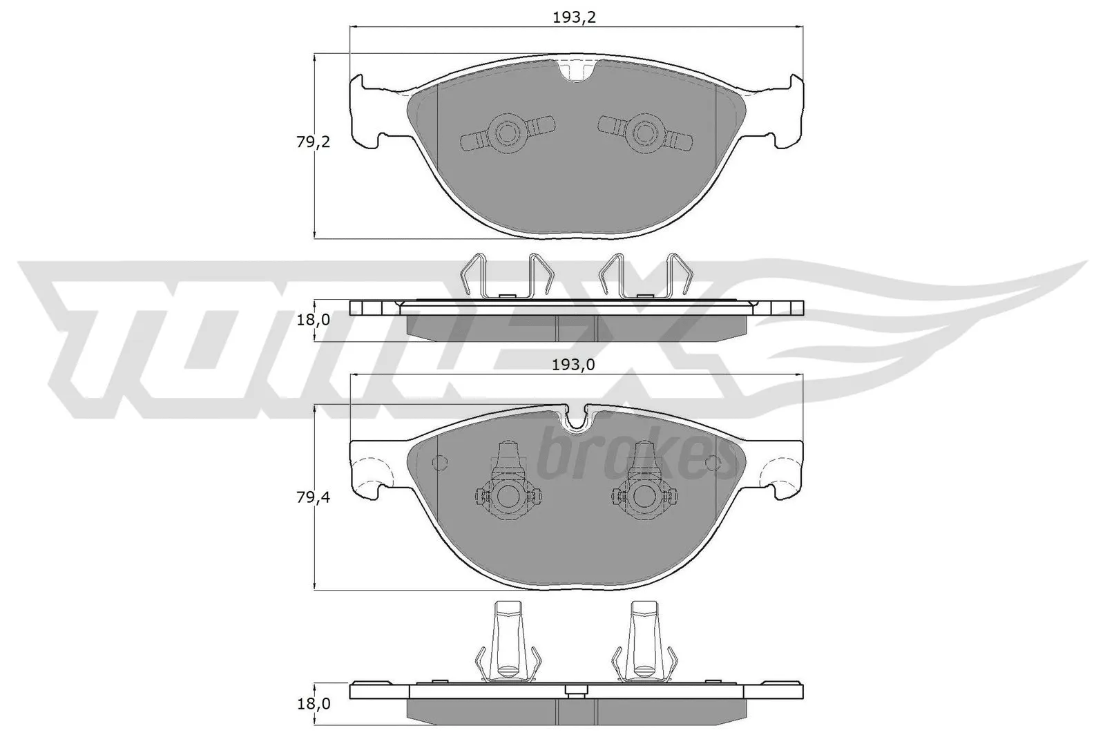 Brake Pad Set, disc brake (TX 18-55)