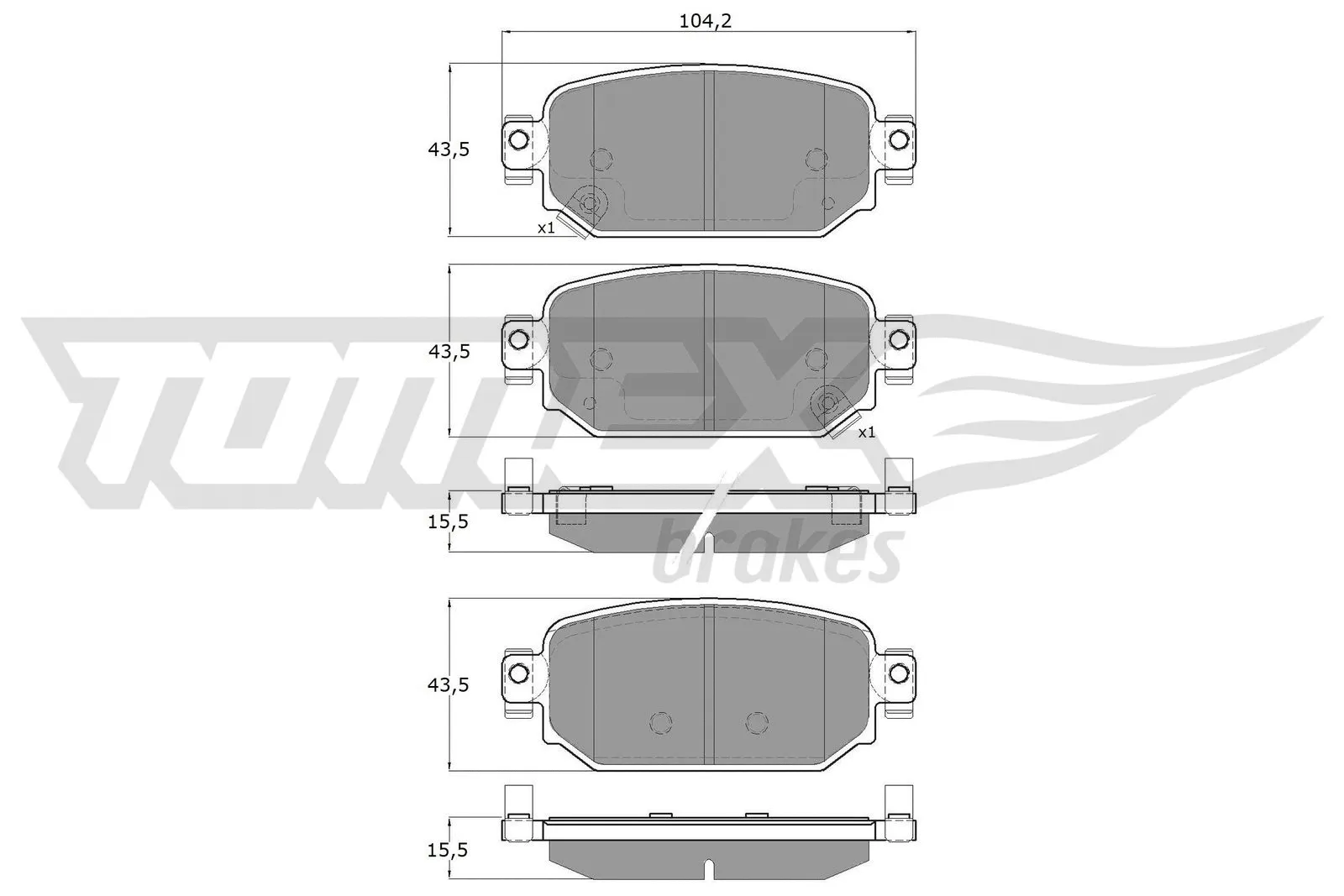 Brake Pad Set, disc brake (TX 18-69)