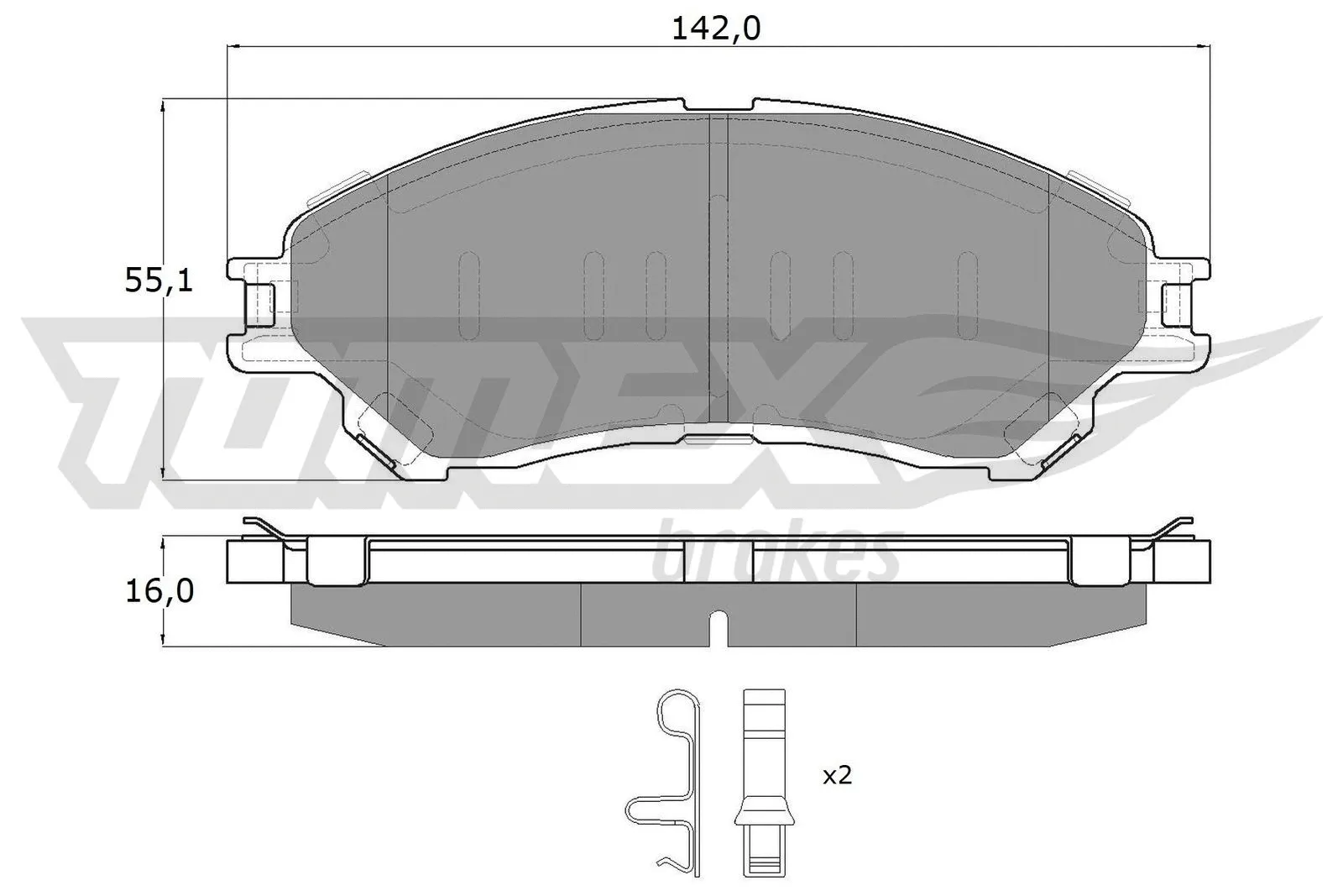 Brake Pad Set, disc brake (TX 18-13)