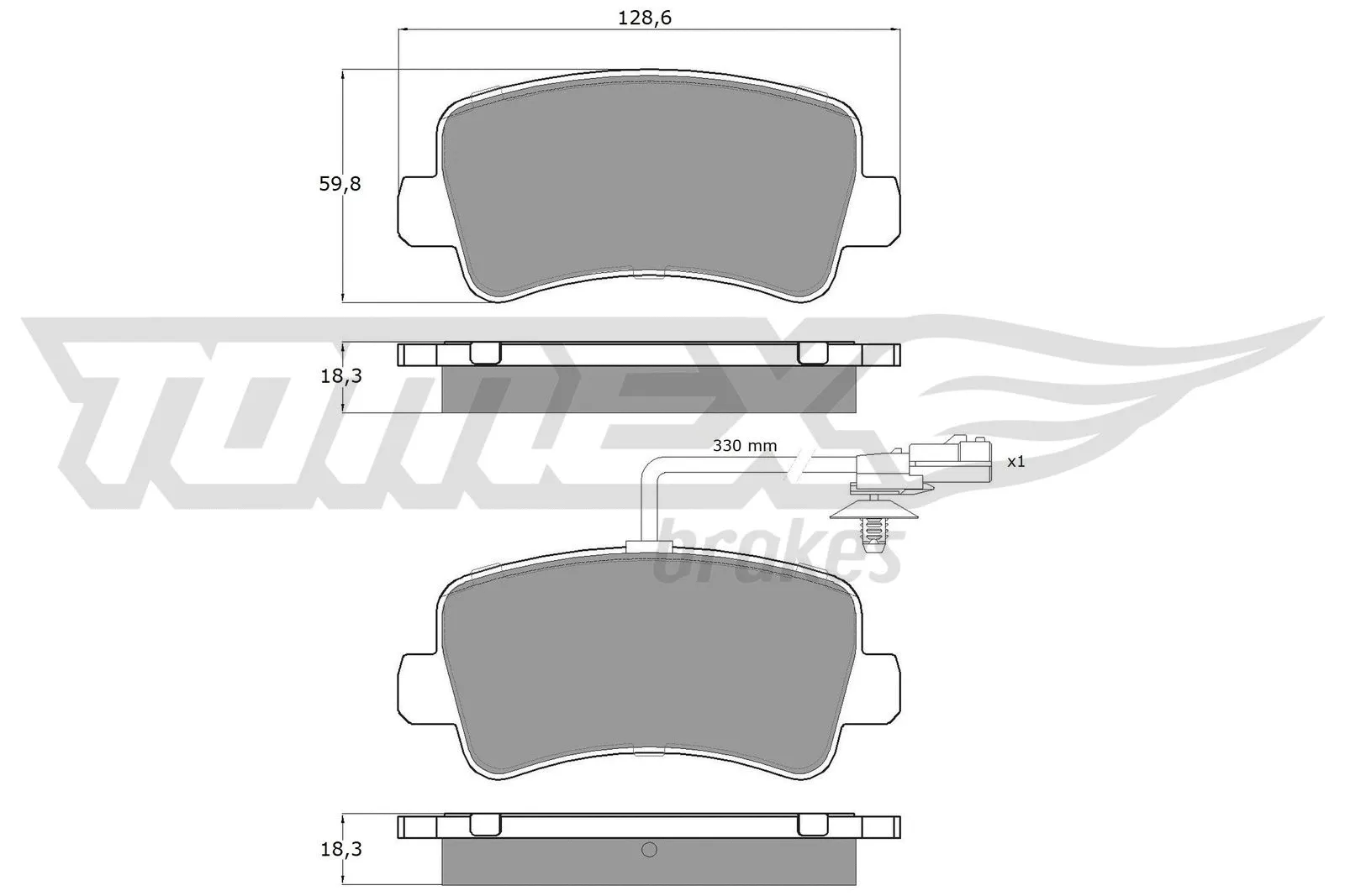Brake Pad Set, disc brake (TX 16-48)