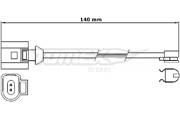 Warning Contact, brake pad wear (TX 31-25)
