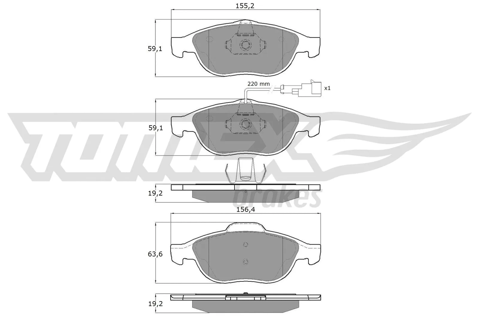 Brake Pad Set, disc brake (TX 13-10)