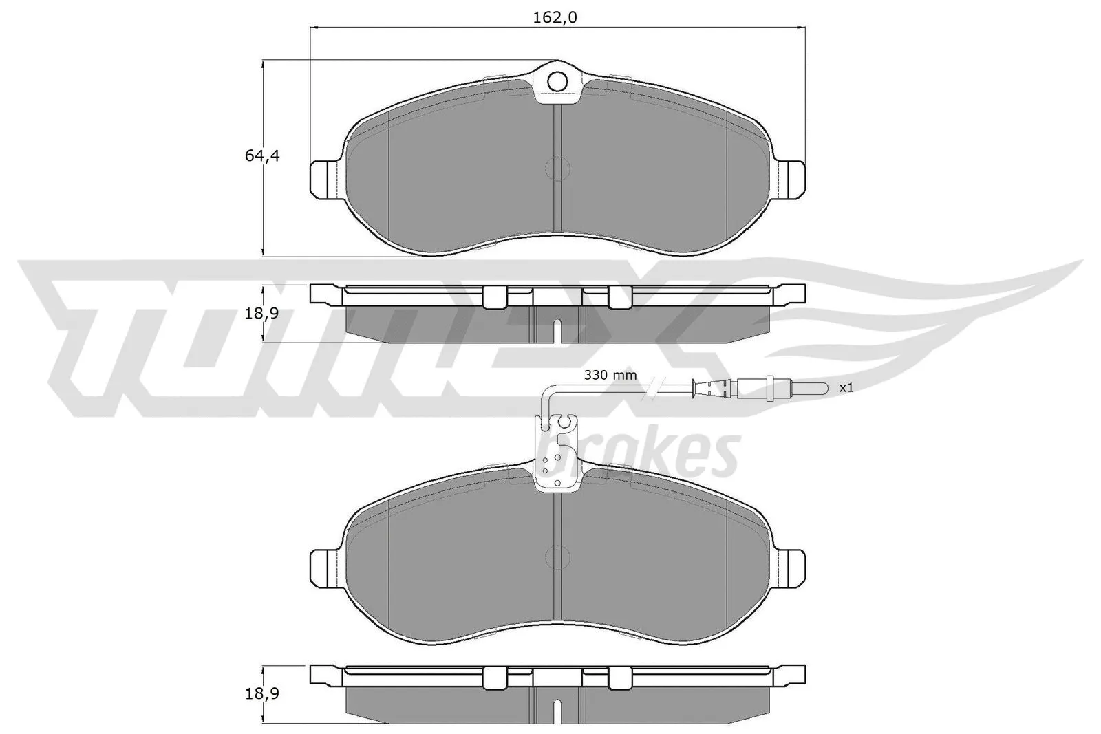 Brake Pad Set, disc brake (TX 14-83)