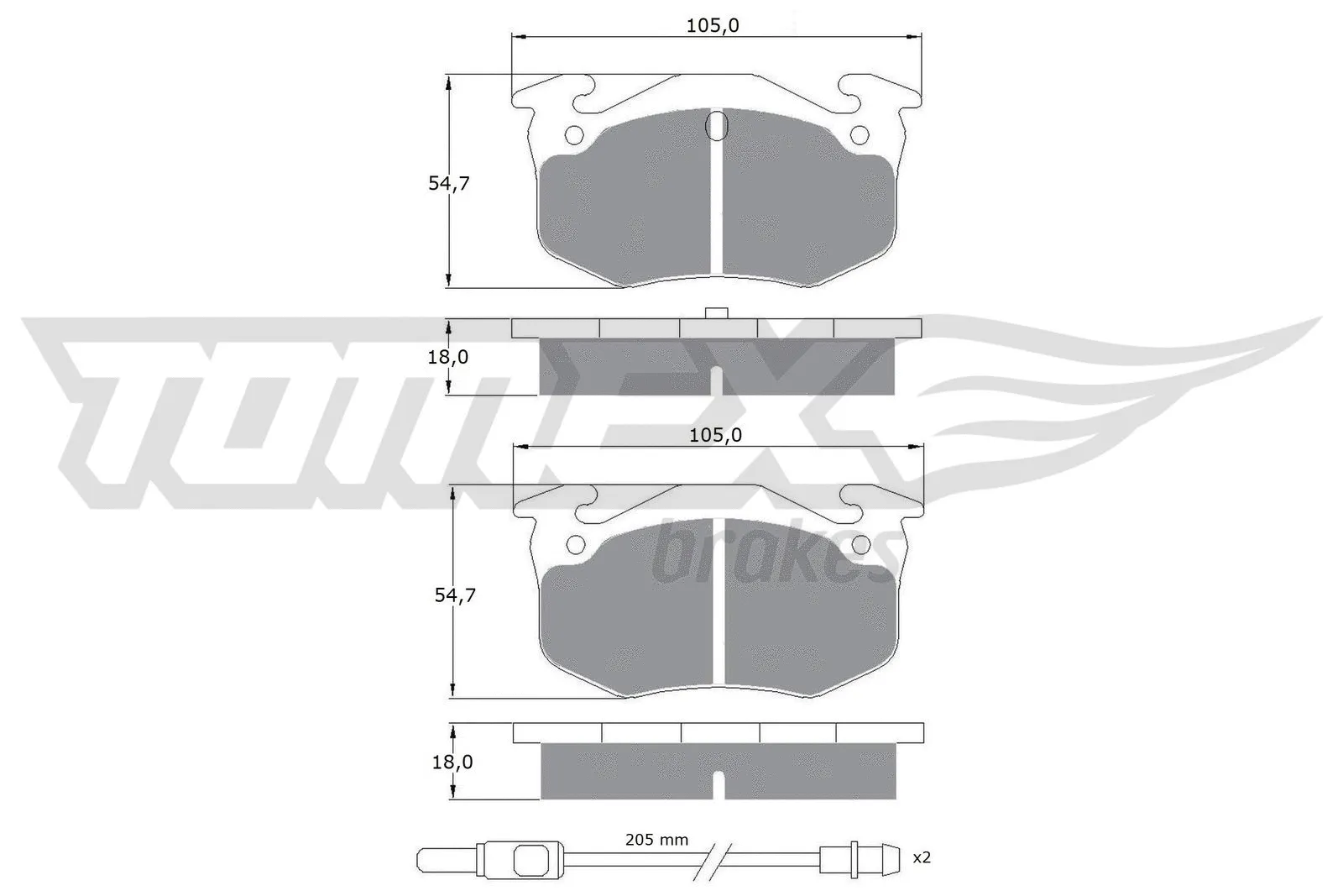 Brake Pad Set, disc brake (TX 10-51)