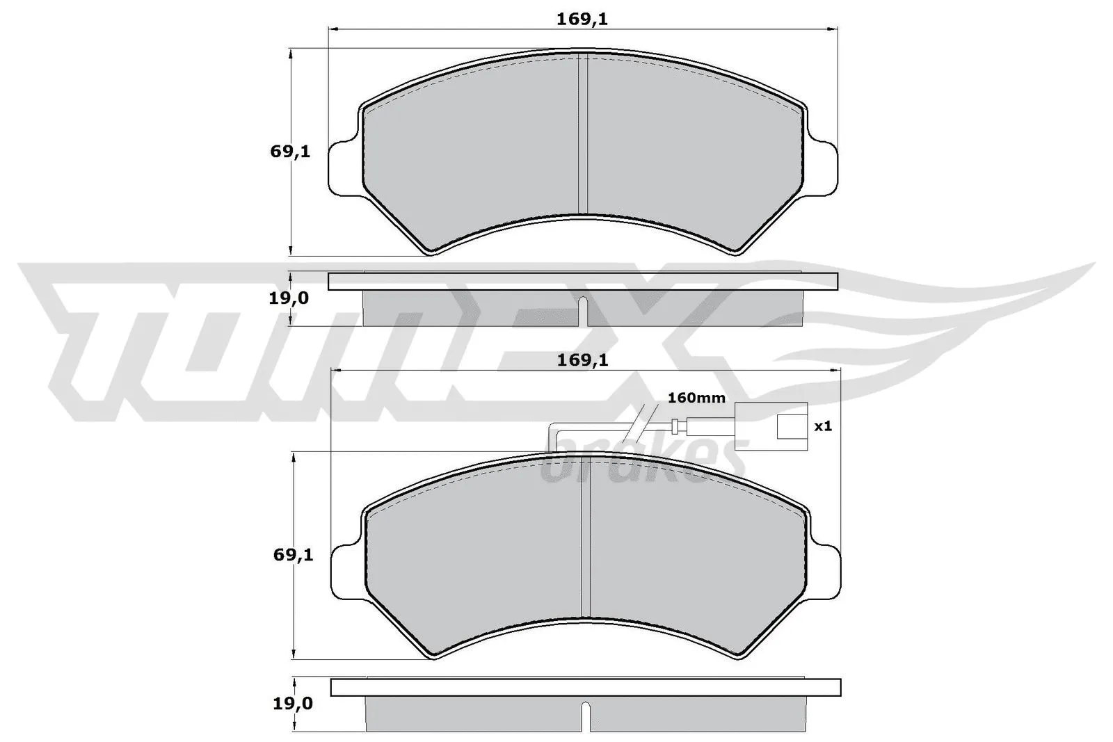 Brake Pad Set, disc brake (TX 14-40)
