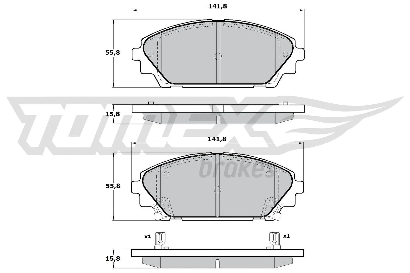 Brake Pad Set, disc brake (TX 17-23)