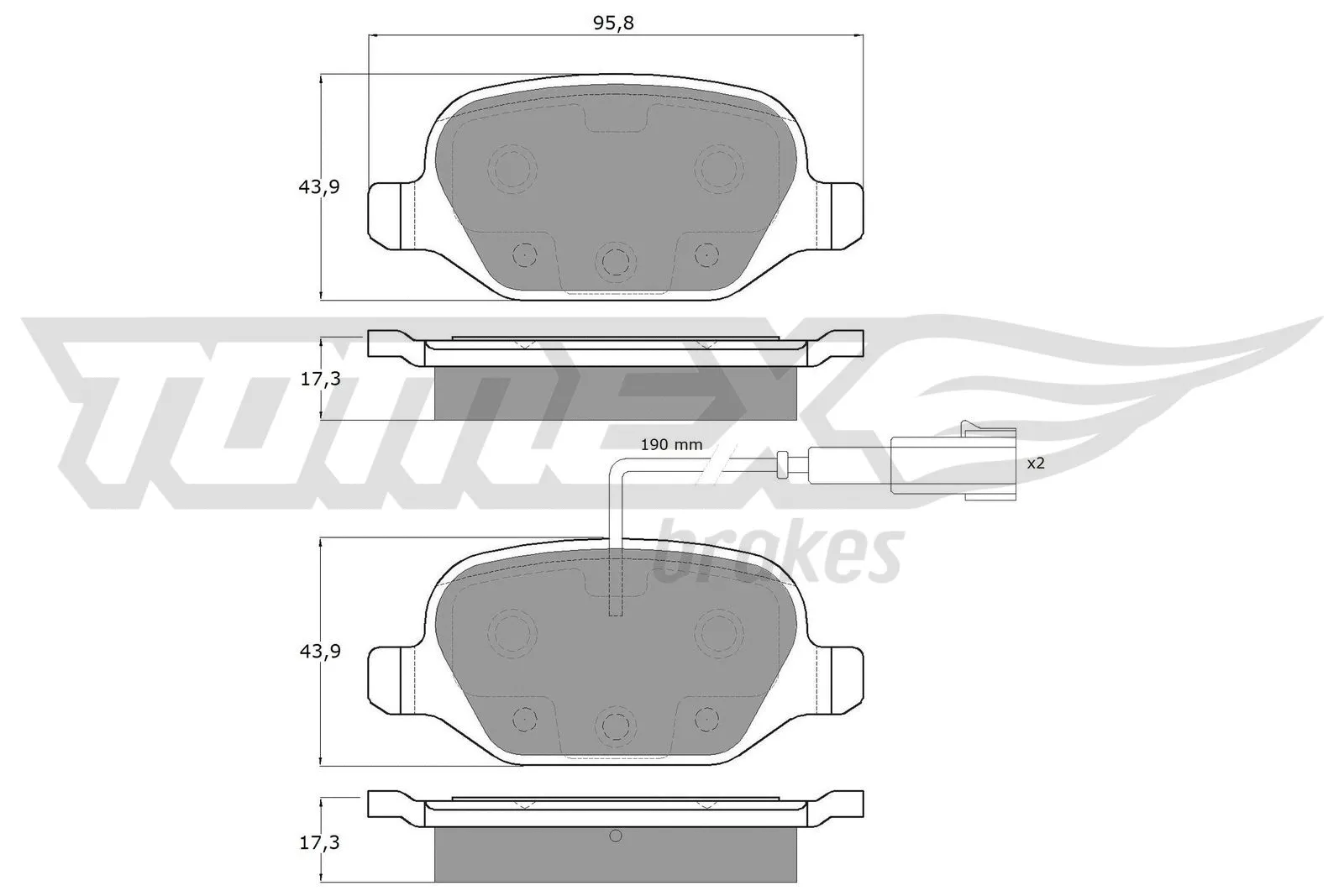 Brake Pad Set, disc brake (TX 12-703)